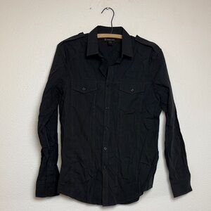 INC International Concepts Dark Casual Button Down Shirt